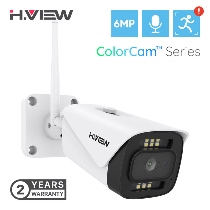 H.VIEW ColorCam 6MP WiFi Full Color Night Vision Camera (HV-WF600A5)