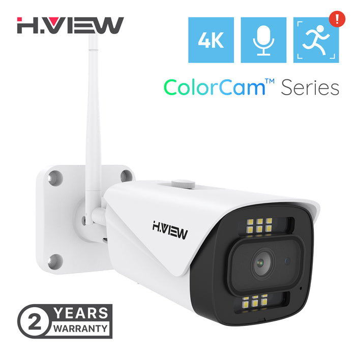 H.VIEW ColorCam 4K/8MP WiFi Full Color Night Vision Camera (HV-WF800A5)