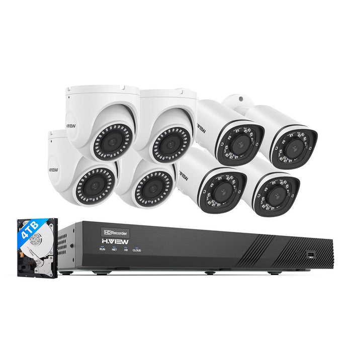 Hp Security System Camera H.VIEW 16CH 5MP Home Security Camera System, 16pcs Wired 8MP/4K Outdoo ...