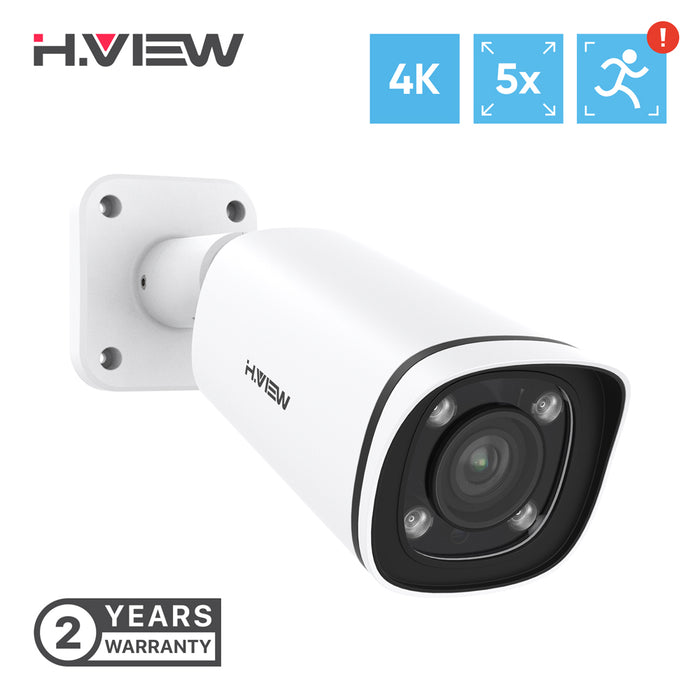 H. VIEW 4K 8MP IP POE Camera with 2.7-13.5mm Lens 5x Optical Zoom (HV-800G2A)